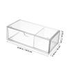 Alipis 3pcs Clear Makeup Organizer Dividers Lidded Vanity Storage Box for Lipsticks and Cosmetics Elegant Desktop Container for Cotton Pads and Accessories view 3