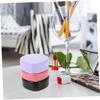 HAKIDZEL 3pcs Elegant Makeup Brush Cleaner Box Versatile Sponge Brush Cleaning Mat Dry Wet Cosmetic Cleaner for Thorough Residual Powder Removal Stylish Design for Vanity view 4