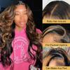 Yaolahe 20 Inch 13X6 Honey Blonde Ombre Lace Front Wig Human Hair 200 Density T1B/30 Highlight Body Wave Lace Front Wigs Human Hair view 2