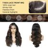 Yaolahe 20 Inch 13X6 Honey Blonde Ombre Lace Front Wig Human Hair 200 Density T1B/30 Highlight Body Wave Lace Front Wigs Human Hair view 4