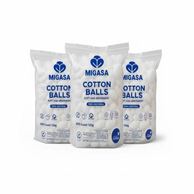 MIGASA Cotton Balls 600 Count, 100% Pure Cotton, Soft & Absorbent