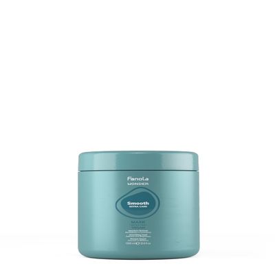 Fanola Smoothing Curly Hair Mask - Anti Frizz Deep Conditioning Hair Mask - Formulated with Cotton Oil & Cocoa Butter to Make Straightening Curls & Waves Easier - Detangling & Softening (1000 ml)