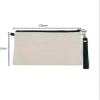 SCCFMM 20 Pack Sublimation Blanks Linen Makeup Bags With Wristband DIY Heat Transfer Print Cosmetic and Pencil Pouches, Multi-Purpose Travel Toiletry Zipper Bags for Crafting and Personalization view 3