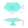 ARTSEWPLY 3pcs Silicone Facial Cleansing Brush Exfoliator Cup Handle for Deep Cleaning for Removing Makeup and Impurities Soft and Gentle Skin Green view 2