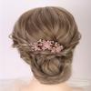 Aimimier Dainty Butterfly Crystal Hair Comb 3 Butterflies Hair Side Comb Sparkly Rhinestone Long Teeth Hair Piece Marquise Wedding Bridal Hair Accessories for Women (Purple) view 1