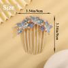 Aimimier Dainty Butterfly Crystal Hair Comb 3 Butterflies Hair Side Comb Sparkly Rhinestone Long Teeth Hair Piece Marquise Wedding Bridal Hair Accessories for Women (Blue) view 2