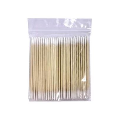 Double Ended Wood Handle Small Pointed Tip Head Cotton Swab Disposable Cotton Swab Household Makeup Removal Eyelash Extension Glue Removing Tools Eyebrow Beauty Makeup Nail Dirty Picking