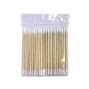 Double Ended Wood Handle Small Pointed Tip Head Cotton Swab Disposable Cotton Swab Household Makeup Removal Eyelash Extension Glue Removing Tools Eyebrow Beauty Makeup Nail Dirty Picking view 1