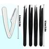 Amasodaon Tweezers Set [9+1 PCS] - Professional Stainless Steel Tweezers for Eyebrows  High-Precision Beauty Tools for Eyebrows, Facial Hair, Splinter & Ingrown Hair Removal view 2