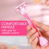 Lasnten 60 Pcs Women's Disposable Razors Bulk 3 Blades Sensitive Skin Razors for a Smooth and Comfortable Shave view 3