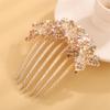 Aimimier Dainty Butterfly Crystal Hair Comb 3 Butterflies Hair Side Comb Sparkly Rhinestone Long Teeth Hair Piece Marquise Wedding Bridal Hair Accessories for Women (Champagne) view 4