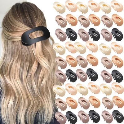100PCS Flat Claw Clips for Women, French Design Flat Hair Clips
