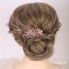 Aimimier Dainty Crystal Hair Comb Sparkly Bow Leaf Rhinestone Inlaid Hair Side Combs Vingtage Long Teeth Hair Clip Wedding Hair Accessories for Women (Purple) view 2