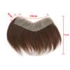 0.06mm Full PU Frontal Hairpiece For Men Toupee Natural Hairline Forehead Hair Piece Patch Invisible Seamless Ultra Thin Skin PU Human Hair Toppers Replacement Black/Brown Color (Brown, 4x18inch) view 2