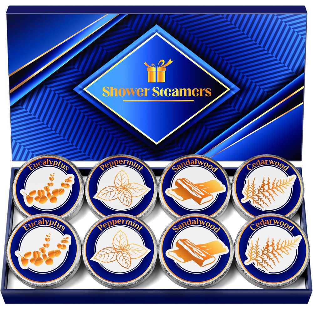 Shower Steamers for Men, Shower Bombs Aromatherapy, Valentines Day Gifts for him, Relaxation SPA Birthday Gifts for Husband Boyfriend Teen Boys