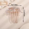 Aimimier Dainty Crystal Hair Comb Sparkly Bow Leaf Rhinestone Inlaid Hair Side Combs Vingtage Long Teeth Hair Clip Wedding Hair Accessories for Women (Clear) view 3