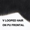 0.06mm Full PU Frontal Hairpiece For Men Toupee Natural Hairline Forehead Hair Piece Patch Invisible Seamless Ultra Thin Skin PU Human Hair Toppers Replacement Black/Brown Color (Black, 4x18inch) view 4