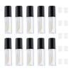 10 Pack Clear Mini Lip Gloss Tubes Empty Lip Balm Containers Lip Gloss Bottles for Lipstick Samples Makeup DIY Lip Gloss Tube with Wand 1.2ml Plastic Refillable Cosmetic Container for Travel (Black) view 1