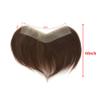 0.06mm Full PU Frontal Hairpiece For Men Toupee Natural Hairline Forehead Hair Piece Patch Invisible Seamless Ultra Thin Skin PU Human Hair Toppers Replacement Black/Brown Color (Brown, 3x16inch) view 2