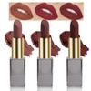 3 Pcs Brown Purple Red Matte Cream Lipstick,Velvet Waterproof Long Lasting Smudge Proof for Women Lip Stick,Magic Lipstick 24 Hours Original Lip Liner Makeup,labiales mate 24 horas originales,Vegan view 1