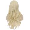 ORAVISTA Light Blonde Long Wavy Wigs Human Hair Mixed Synthetic for Women with Bangs Heat Resistant Lightweight Cosplay Daily Use view 4
