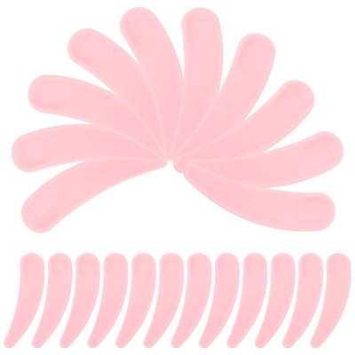 HONMEET 50pcs Reusable Makeup Spatula Scoop Pink Cosmetic Tools for Creams Masks and Lotions for Diy Beauty Application and Sampling Comfortable Grip Design for Women and Girls