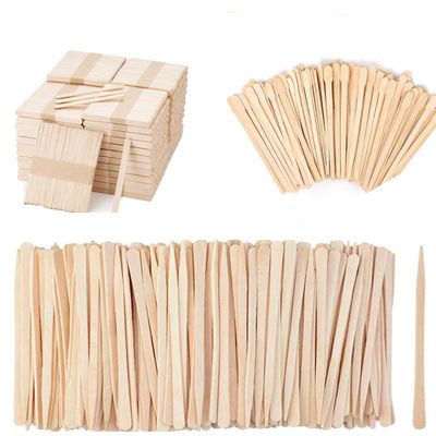 1200 Pack Wooden Waxing Sticks (Without Handle) and 600 Pcs Wooden Eyebrow Waxing Sticks with Handle and 2400 Pcs Popsicle Sticks for Crafts