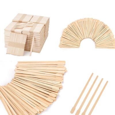 1800 Pcs Wooden Eyebrow Waxing Sticks with Handle and 2400 Pcs Popsicle Sticks for Crafts