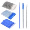 BAMTTOO 300pcs Eyelash Extension Supplies Kit Disposable Lash Spoolies Brush Cotton Swab Brushes Lip Brushes for Eyelash Extension Tattoo Lipstick Applicator(Blue) view 1