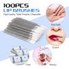 BAMTTOO 300pcs Eyelash Extension Supplies Kit Disposable Lash Spoolies Brush Cotton Swab Brushes Lip Brushes for Eyelash Extension Tattoo Lipstick Applicator(Blue) view 4