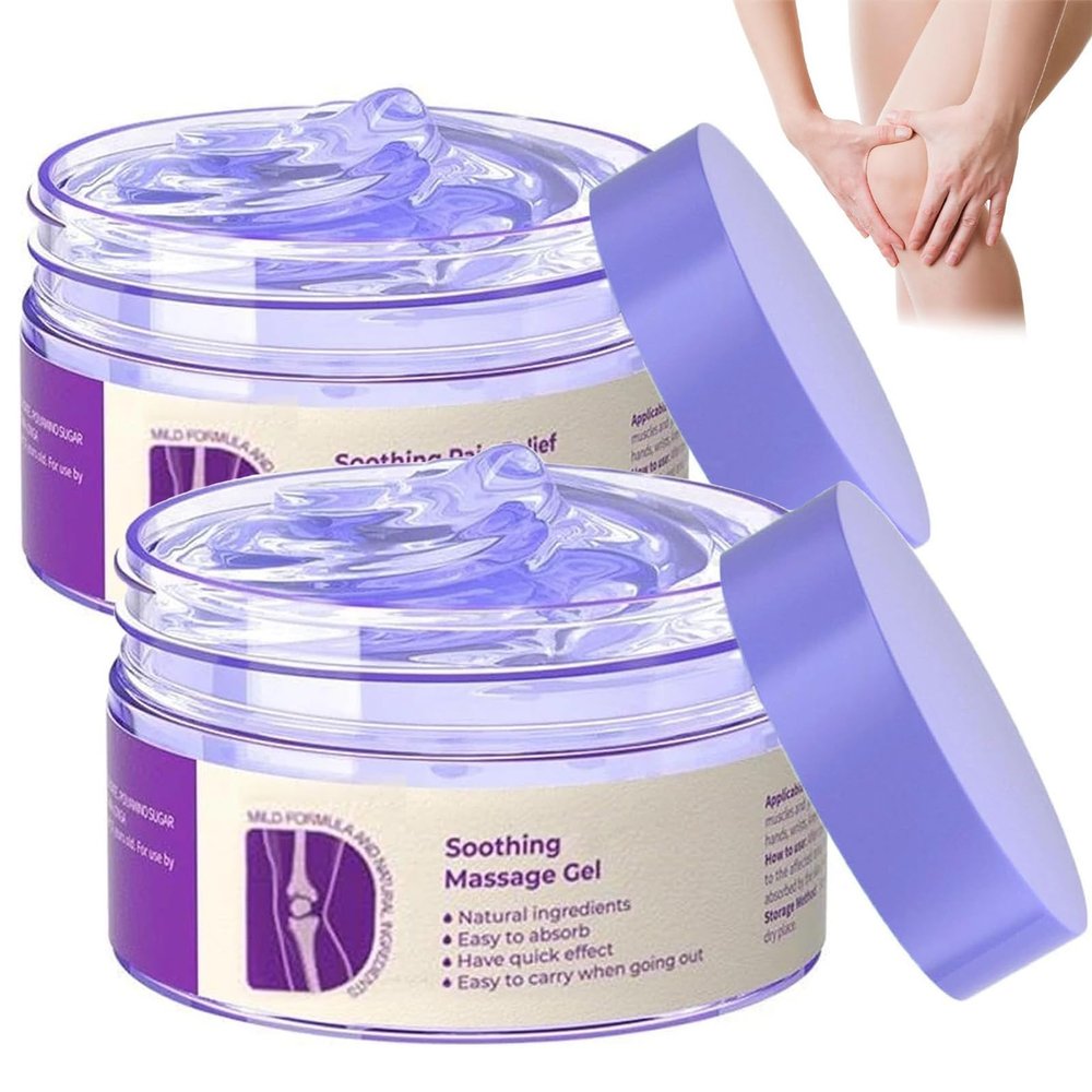 2 PCS Joint Gel Purple GelSoothing Massage CreamJoint Activities Throughout The BodySoothes for Knees, Hands, Lumbar, Neck and Shoulders
