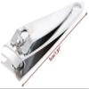 2Pcs Silver Stainless Steel Nail Clipper Manicure Trimmer Tool Nail Cutter Trimmer for Fingernail Toenail Comfortable and Environmentally Fingernail and Toenail Clippers Nail Tools view 3