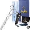 Fengliren High-end Professional Hair Cut Thinning Scissors Hair Cutting Teeth Shears Barber Hairdressing Texturizing Scissor Extremely Very Sharp 6.1 Inch Dynamic Stainless Steel Alloy For Salon& Home view 1