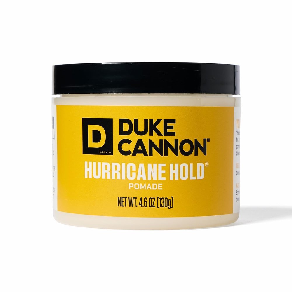 Duke Cannon Supply Co. Hurricane Hold Pomade  4.6 oz  Extra Strong Hold, No Shine, Water-Based for Easy Washout, Long-Lasting Hair Control