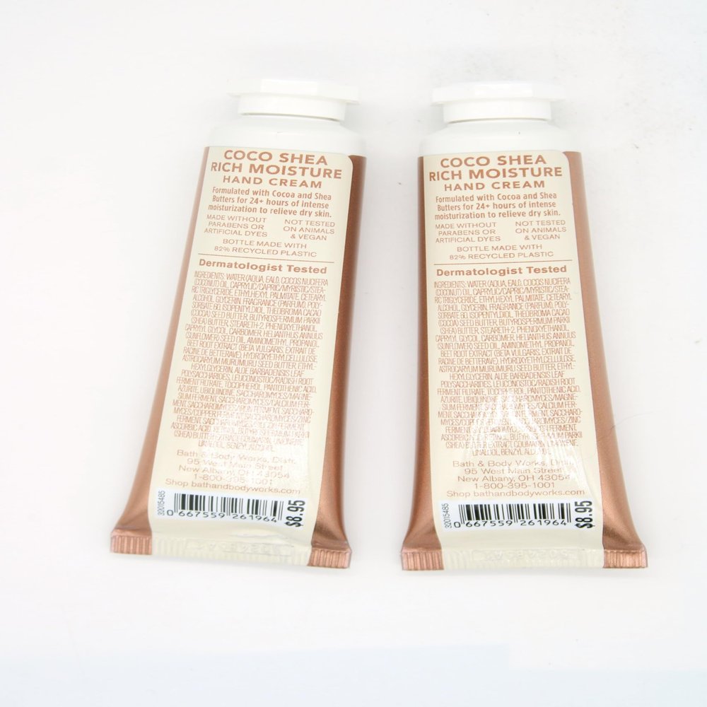 Coco Shea, Bath and Body, Rich Moisture Hand Cream, 1 fl oz each, 2 pack