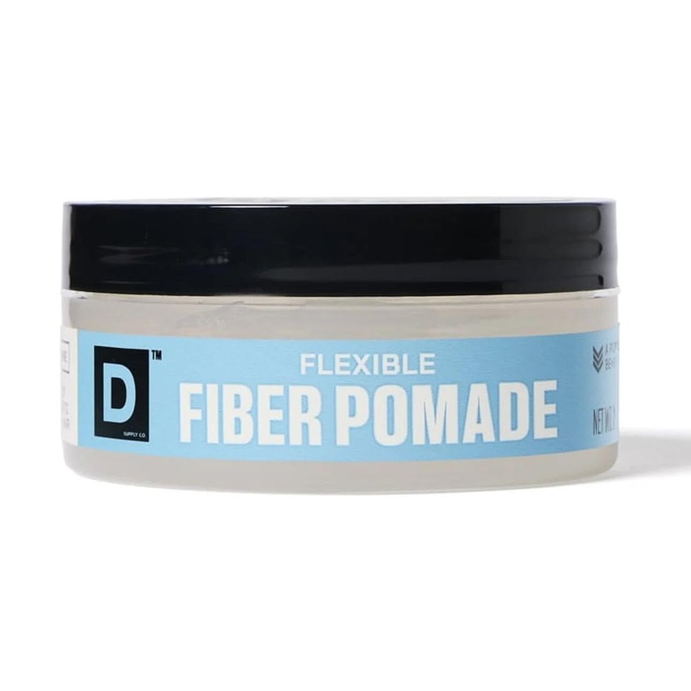 Duke Cannon Supply Co. Flexible Fiber Pomade  2 oz  Strong Hold, No Shine, Water-Based for Easy Washout, Textured & Pliable Finish for Shorter Hairstyles