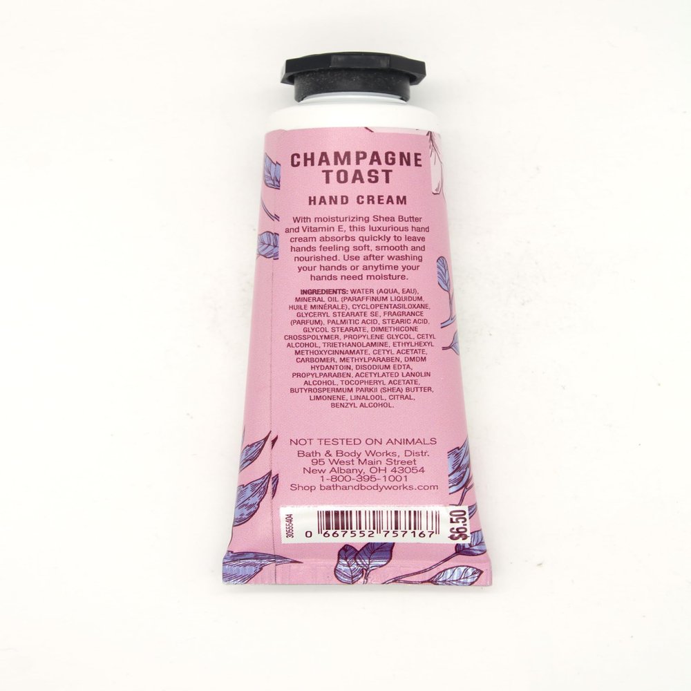 Champagne Toast, Bath and Body, Shea Butter Hand Cream, 1 fl oz