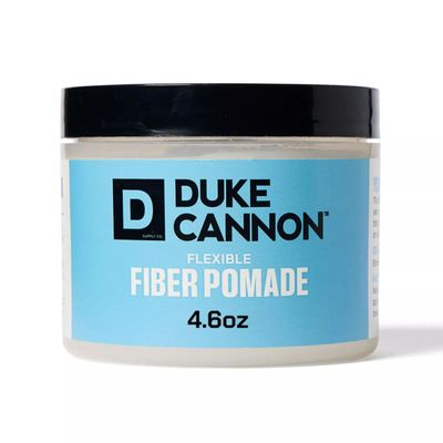 Duke Cannon Supply Co. Flexible Fiber Pomade 4.6 oz Strong Hold, No Shine, Water-Based for Easy Washout, Adds Texture & Volume for Shorter Hairstyles