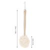 5PCS Loofah Bath Brush, Shower Loofah Body Shower Brushes Back Loofah Back Scrubber Bath Sponge with Wooden Handle for Bathroom (Wooden handle - white) view 4