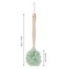5PCS Loofah Bath Brush, Shower Loofah Body Shower Brushes Back Loofah Back Scrubber Bath Sponge with Wooden Handle for Bathroom (Wooden handle-green) view 3