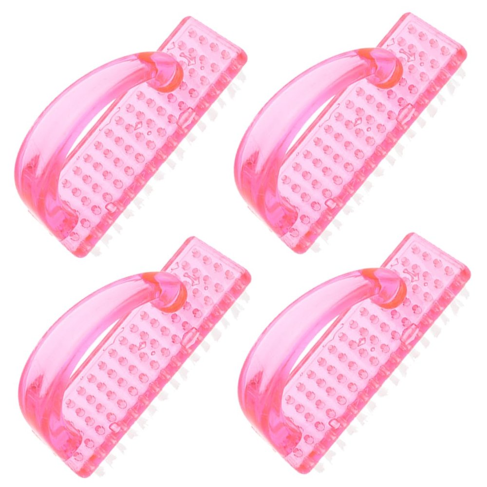 HAPINARY 4pcs Fingernail Scrub Brush Finger Nail Brush to Clean Nails Nail Scrubber Fingernail Brush for Men Toenail Brush Nail for Cleaning Fingernail Brush with Handle Nail Cleaner Brush