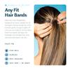Gimme Beauty Medium Hair Bands - Patent-Pending Seamless Nylon & Spandex Ties for All Hair Types - No-Snag, Zero-Dent Ponytail Holders - Everyday-Wear Tie - Dark Brown, 12 Pack view 2