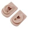 Aoaoy Silicone Ear Model, 1 Pair Flexible Soft Reusable Simulated Human Skin Silicone Piercing Model (Deep Skin Tone) view 1