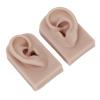 Aoaoy Silicone Ear Model, 1 Pair Flexible Soft Reusable Simulated Human Skin Silicone Piercing Model (Deep Skin Tone) view 3