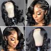 13X6 18inch 230%Density Natural Black Bob Wig Human Hair, Body Wave Wig Human Hair, Short Bob Lace Front Wigs Human Hair, Bob Wigs For Black Women, Pre Plucked With Baby Hair HD Transparent Lace view 2