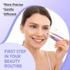 Profeir Facial Hair Removal for Women: Electric Razor for Smooth Skin Painless Trimmer Rechargeable Shaver for Upper Lip Peach Fuzz Chin Pocs Hair at Home Travel Gifts for Women(Purple) view 3