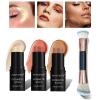 Contour Stick Makeup Set, 2025 New Face Cream Blush,Highlighter Stick for Face with Makeup Brush, Long Lasting & Natural Matte Contour Sticks for Beginner, 3 Colors (#01, 03, 05) view 1