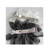2Pcs Chiffon Flower Hair Clips Flower Hair Barrettes Hair Accessories for Women Girls Wedding Party(Black+White) view 3