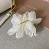 2Pcs Chiffon Flower Hair Clips Flower Hair Barrettes Hair Accessories for Women Girls Wedding Party(Black+White) view 4