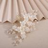 Rumtock White Flower Gold Hair Comb with Pearl Beads for Wedding Brides Women Hair Accessories Jewelry (Gold) view 3